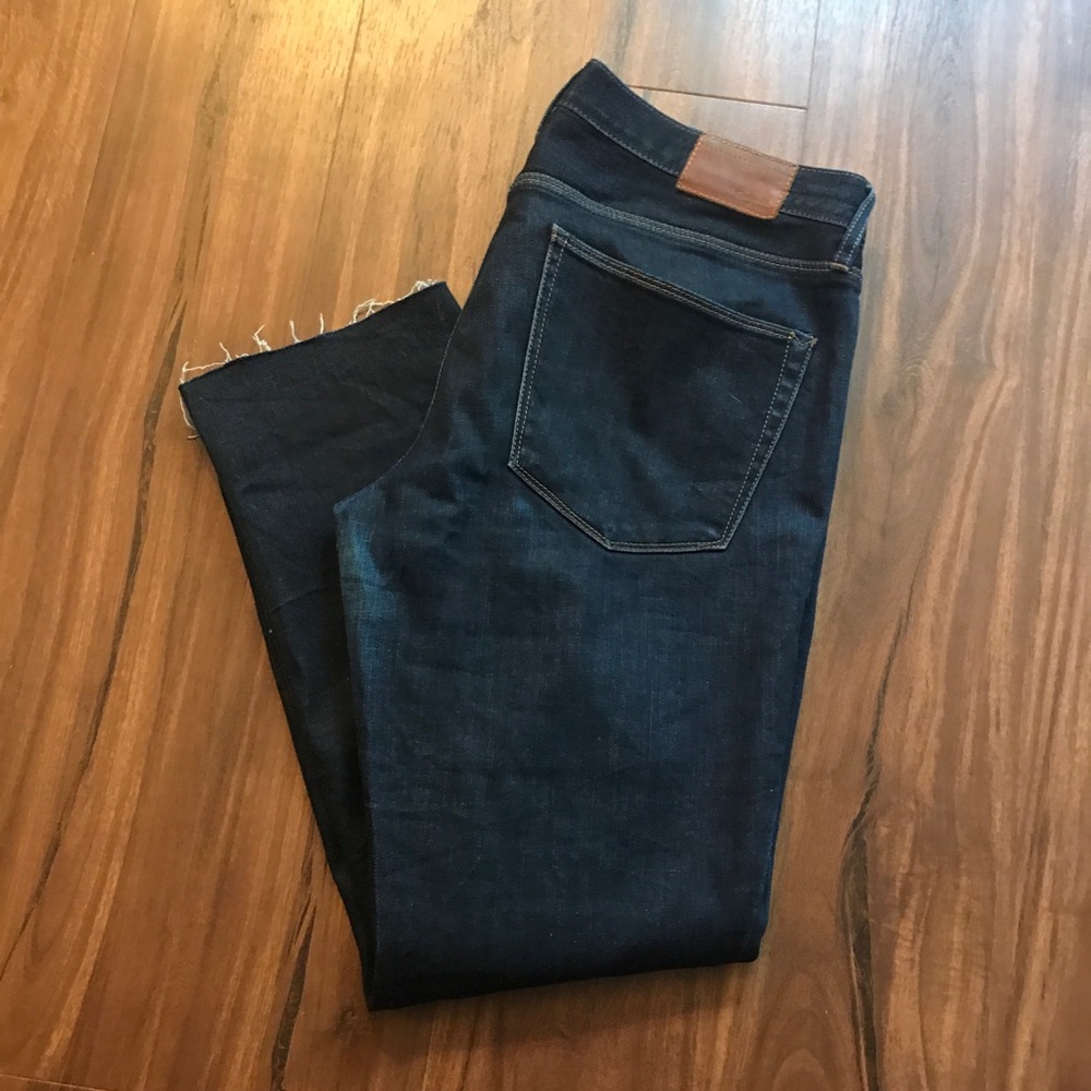 Madewell rail straight fringe jeans
